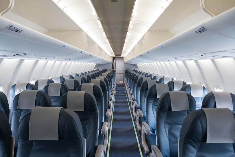 Metal and plastic parts for aircraft interiors